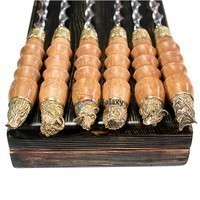 Набор шампуров в деревянном кейсе Дикарь 116881